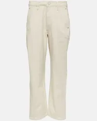 Christophe Lemaire High-Rise Straight Jeans Weiss