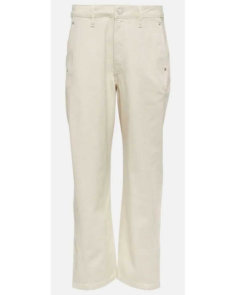 Christophe Lemaire High-Rise Straight Jeans Weiss