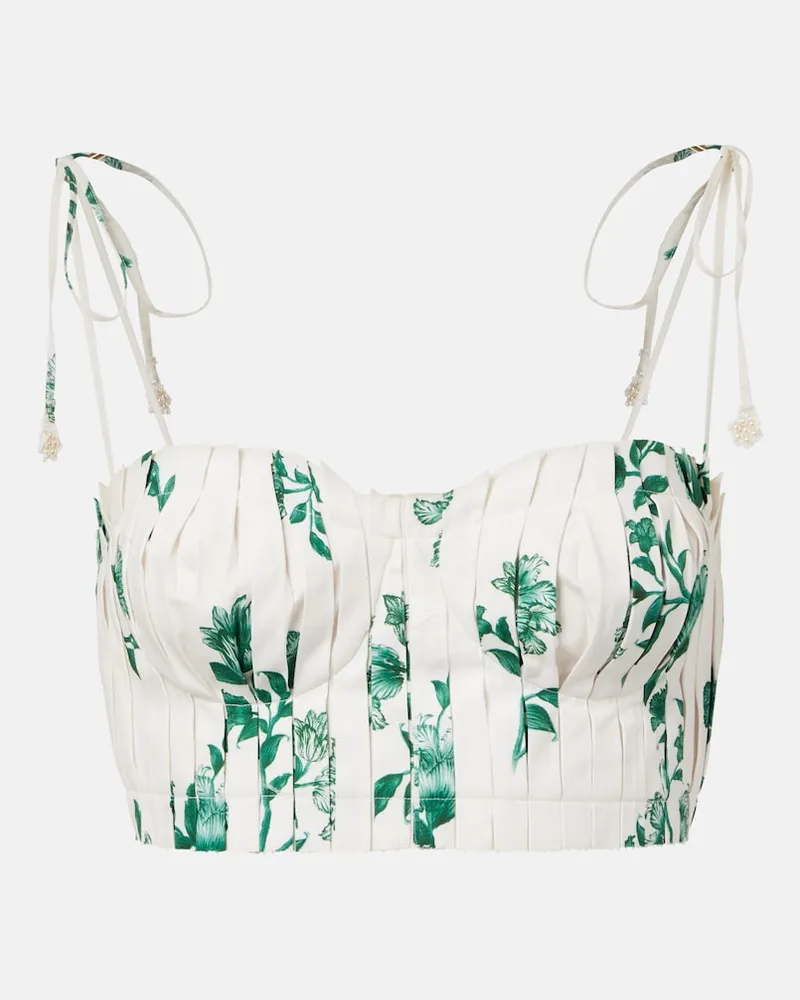 AGUA BENDITA Cropped-Top Moringa aus Baumwolle Weiß