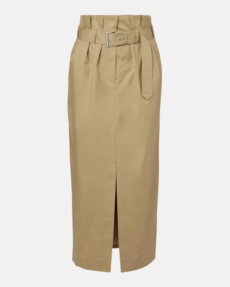 Dries van Noten Midirock aus Baumwolle Beige