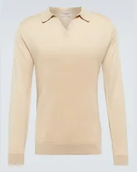 John Smedley Polopullover Puck aus Baumwolle Braun