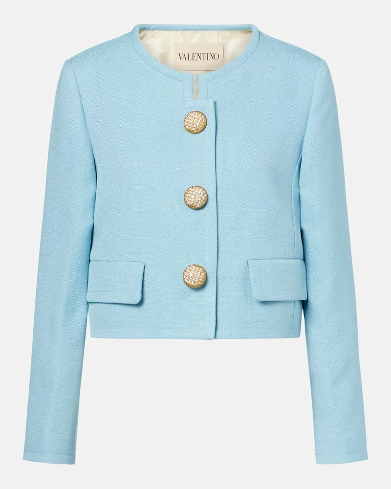 Valentino Garavani Jacke aus Canvas Blau