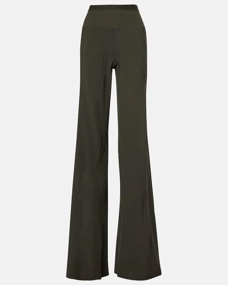 Rick Owens Weite High-Rise-Hose Bias Schwarz