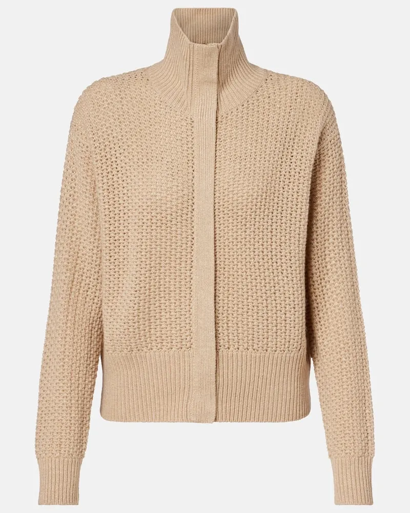 Max Mara Cardigan Glassa aus einem Wollgemisch Beige