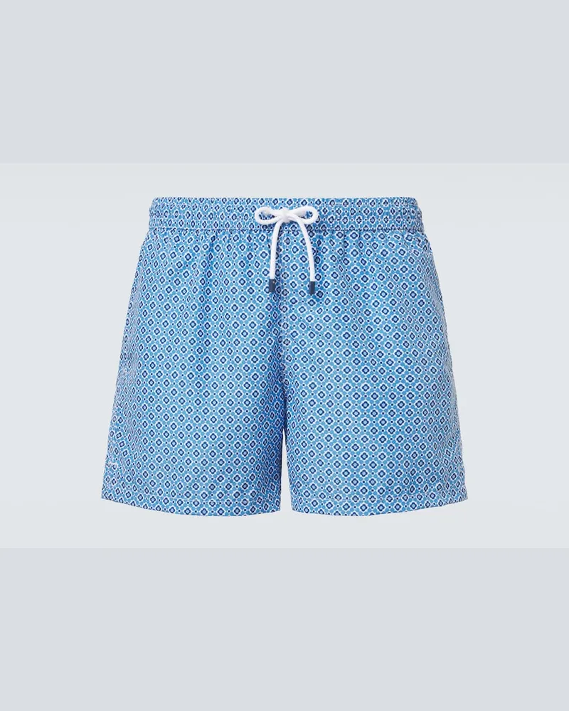 Fedeli Bedruckte Badeshorts Madeira Blau