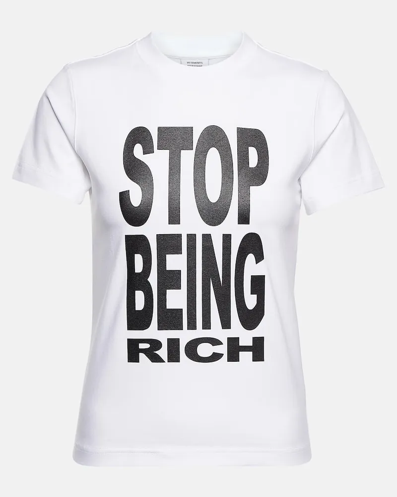 VETEMENTS T-Shirt aus Baumwolle Weiß