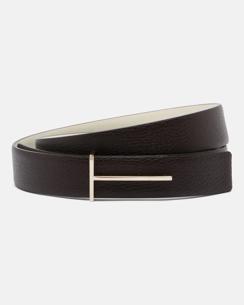 Tom Ford Gürtel T schmal aus Leder Braun