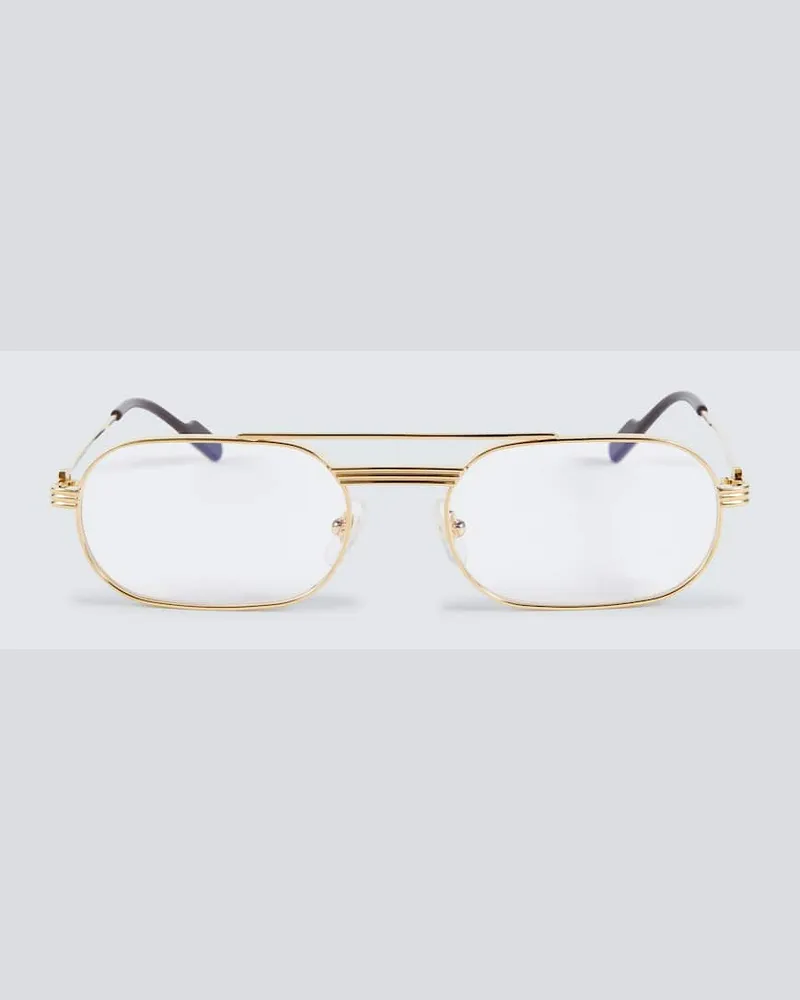 Cartier Eckige Brille Exception Gold