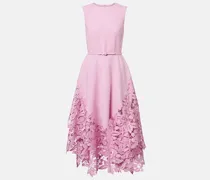 Cocktailkleid aus einem Wollgemisch mit Spitze