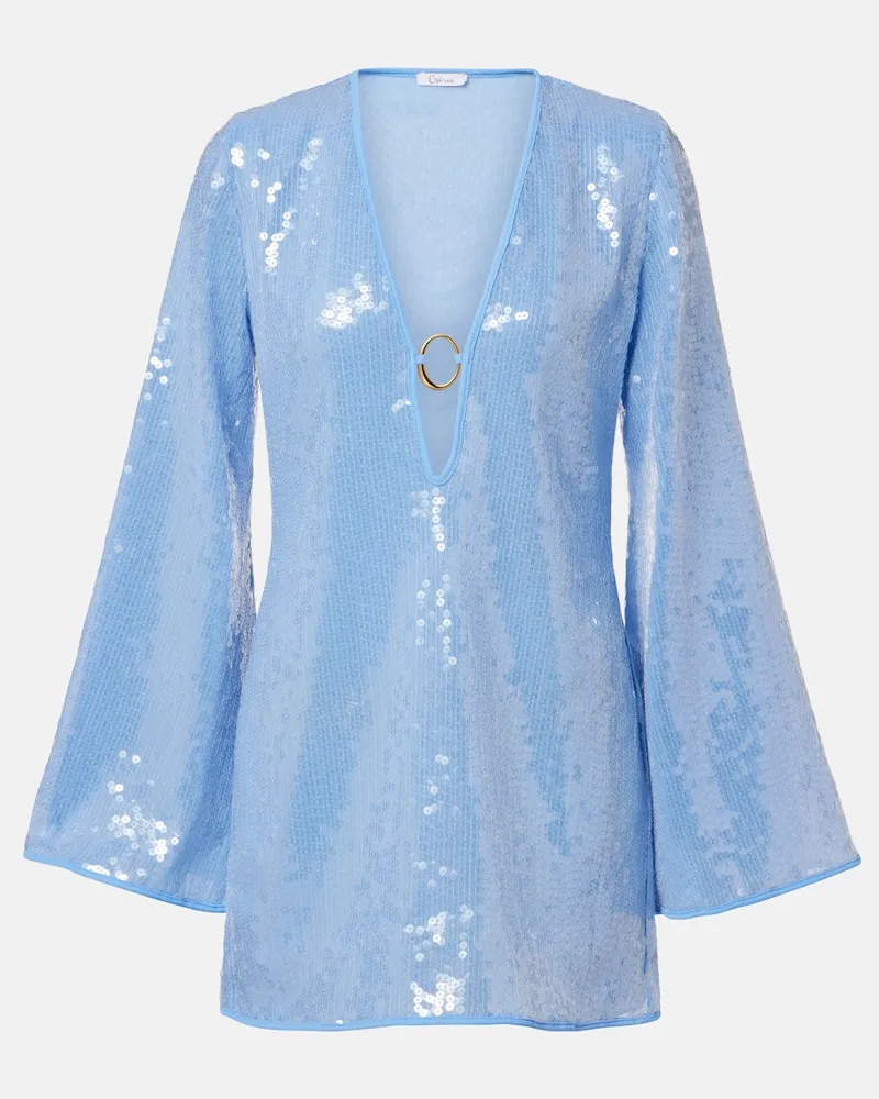 Oséree Oséree Strandkleid mit Pailletten Blau