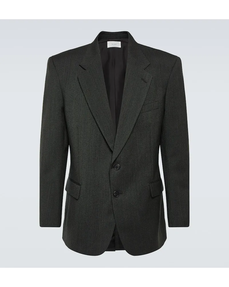 The Row Blazer Phil aus Wolle Grau