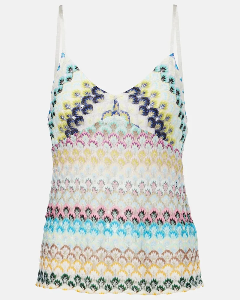 Missoni Top aus Häkelstrick Multicolor