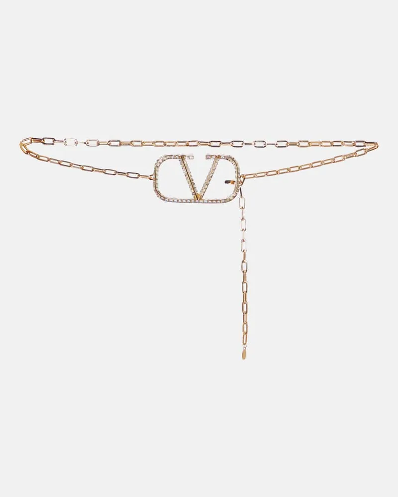 Valentino Garavani Verzierter Kettengürtel VLogo Signature Gold