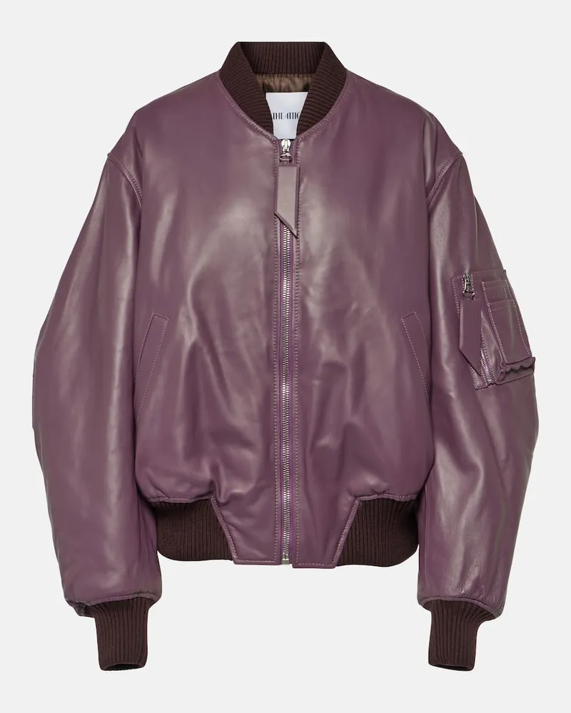ATTICO Bomberjacke Anja aus Leder Violett