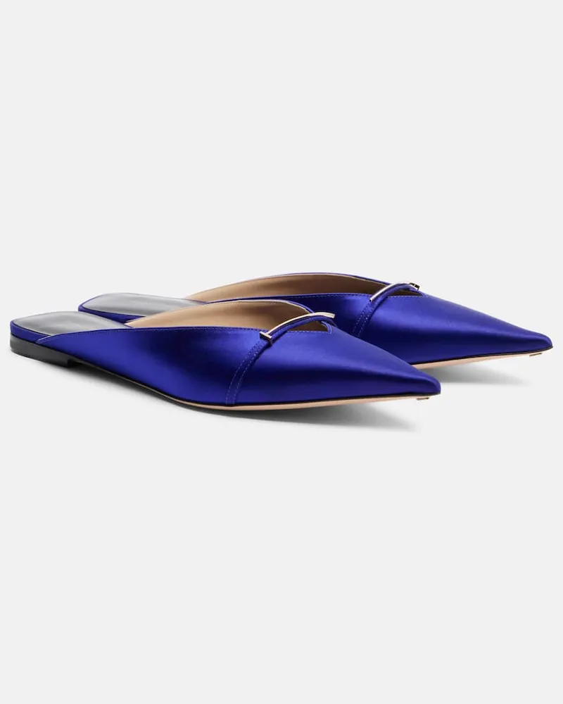 Tom Ford Slippers Julianne aus Satin Blau
