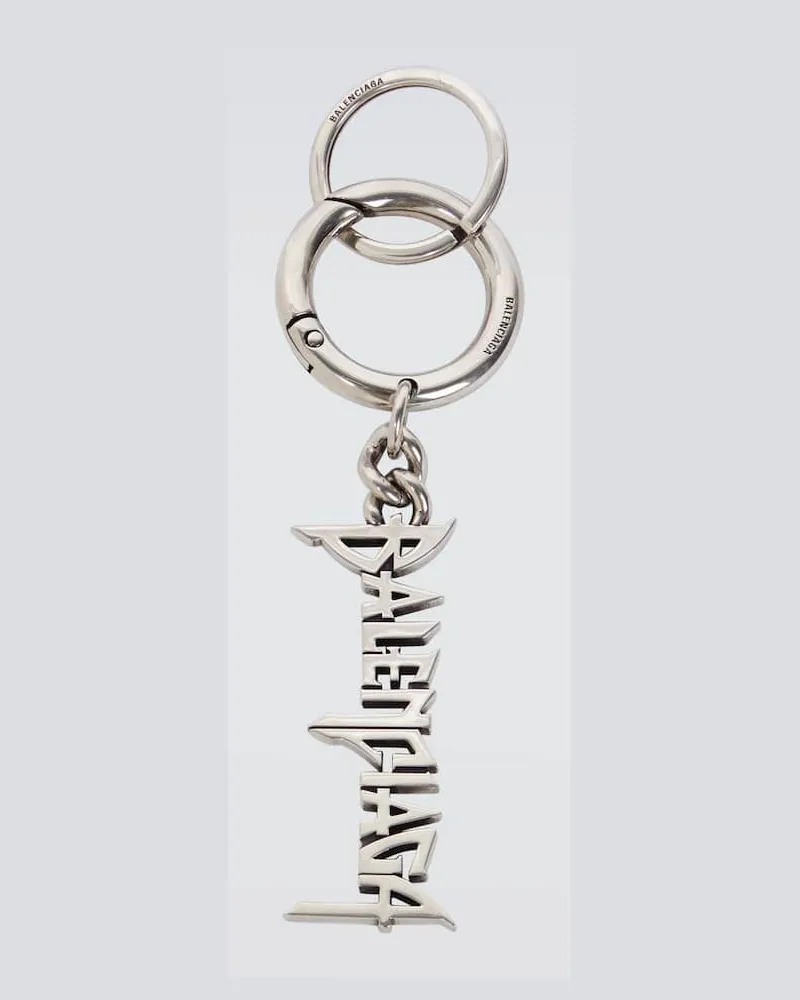 Balenciaga Schlüsselanhänger Typo Silber