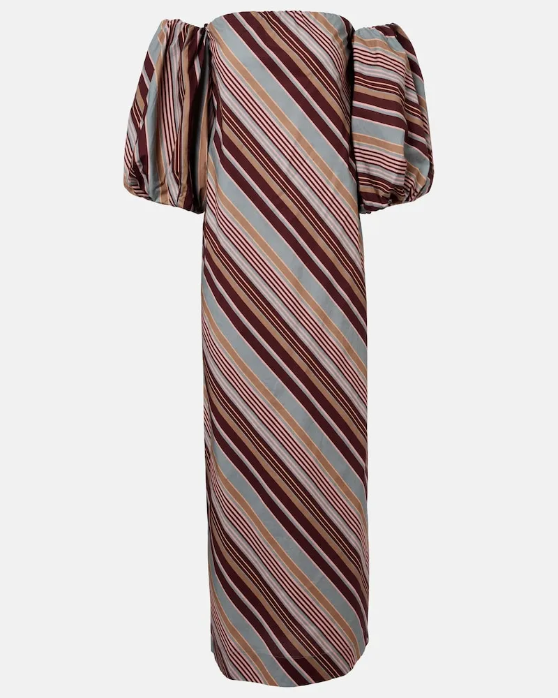 Adriana Degreas Off-Shoulder-Maxikleid aus einem Baumwollgemisch Multicolor