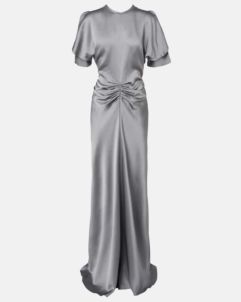 Victoria Beckham Robe Isabella aus Satin Grau