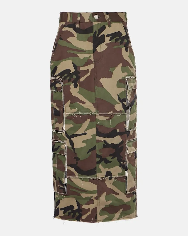 VETEMENTS Midirock Camouflage aus Baumwolle Multicolor