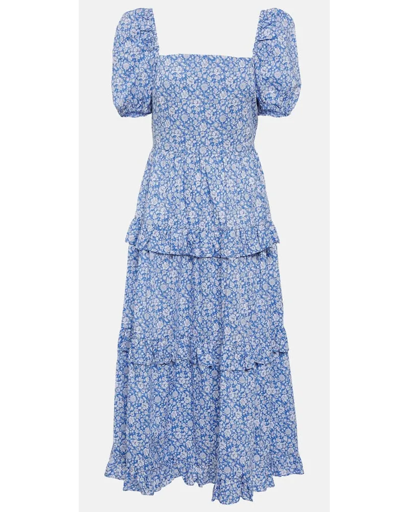 Ralph Lauren Midikleid aus Baumwolle Blau