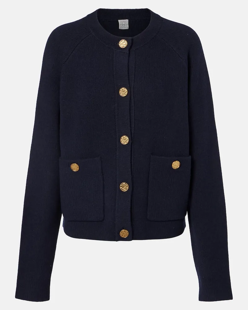 Totême Cardigan aus einem Wollgemisch Blau