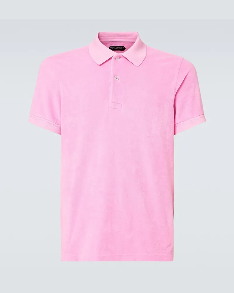 Tom Ford Polohemd aus Frottee Rosa