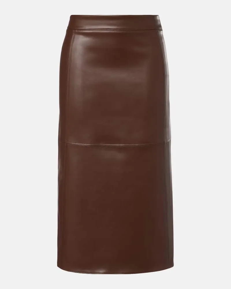 Max Mara Midirock Plata aus Lederimitat Braun