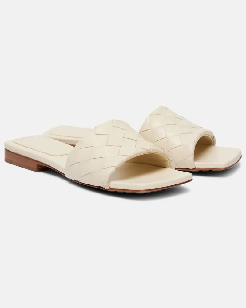 Bottega Veneta Pantoletten Parco aus Leder Weiß