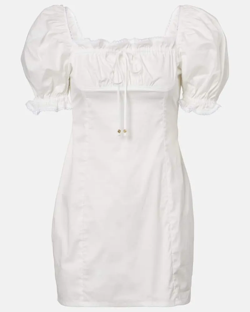 BANANHOT Minikleid Ligia aus Baumwolle mit Spitze Weiß