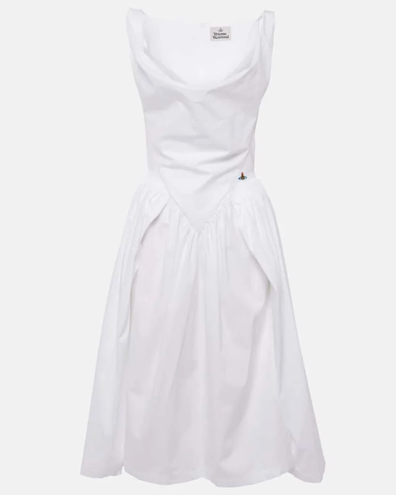 Vivienne Westwood Midikleid Sunday aus Baumwolle Weiß