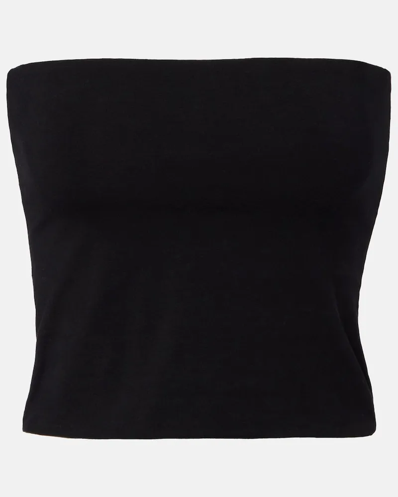Brunello Cucinelli Top aus einem Baumwollgemisch Schwarz