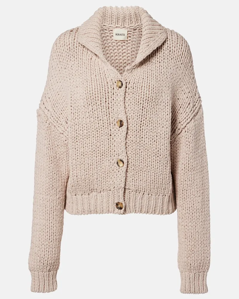 KHAITE Cardigan Lotta aus Baumwolle Beige