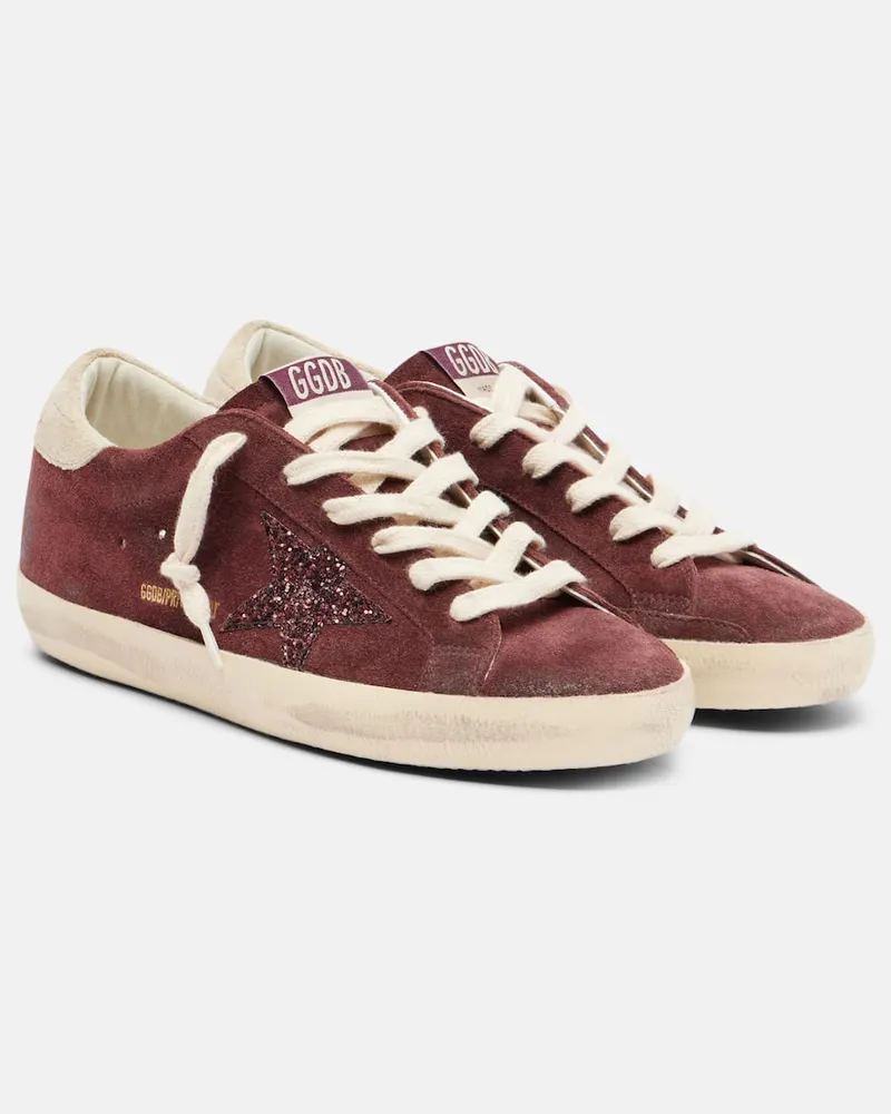 Golden Goose Sneakers Super Star aus Veloursleder Burgund