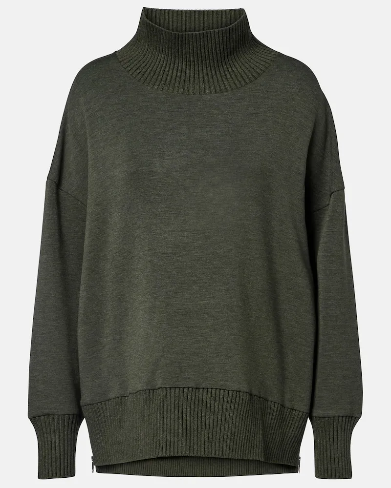 Varley Rollkragenpullover Barker aus Jersey Grün