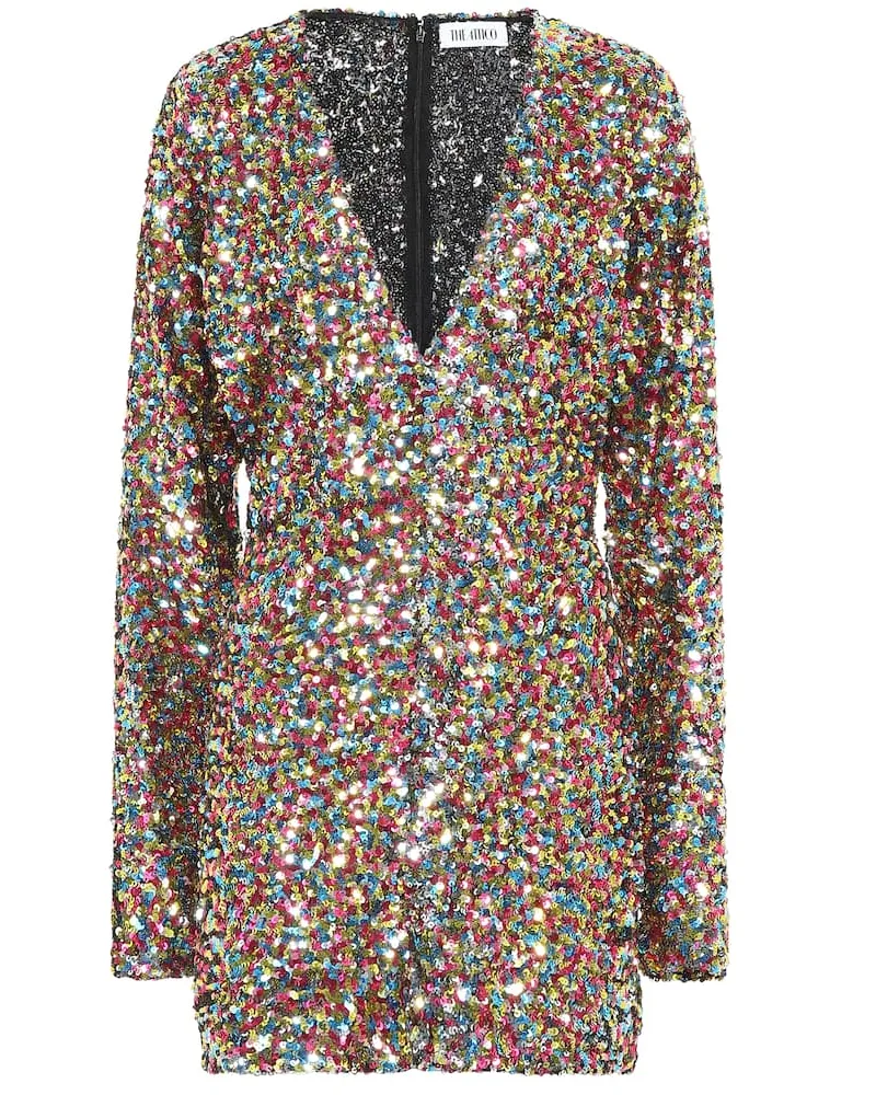 ATTICO Minikleid mit Pailletten Multicolor