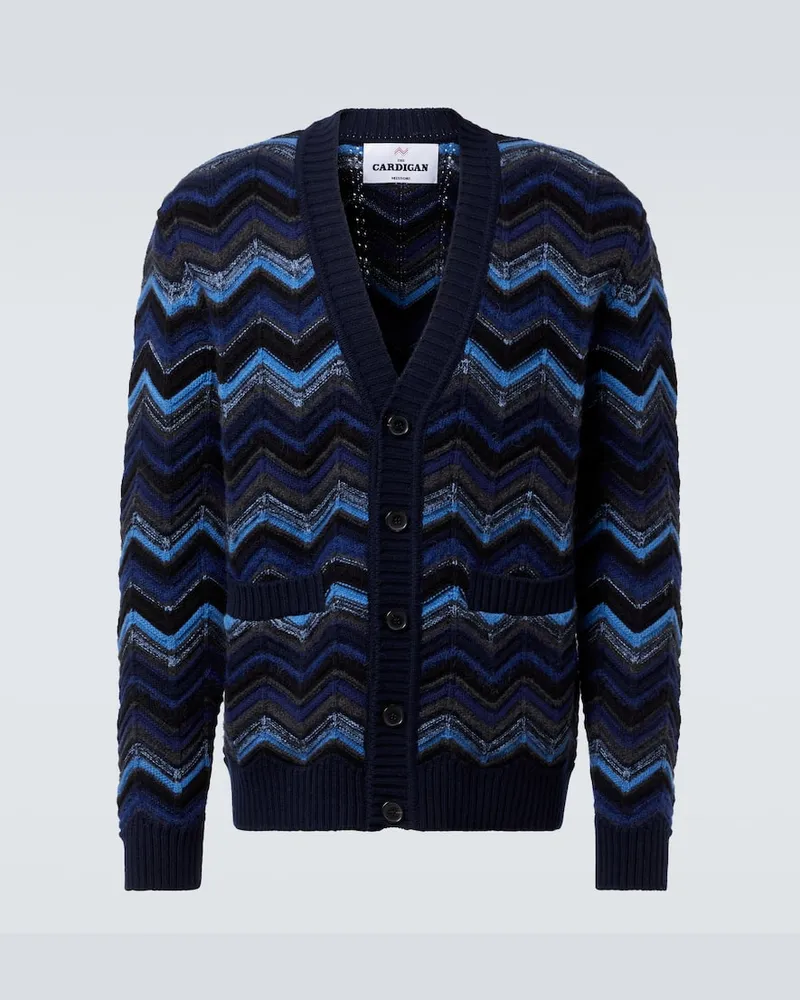 Missoni Cardigan aus einem Wollgemisch Blau
