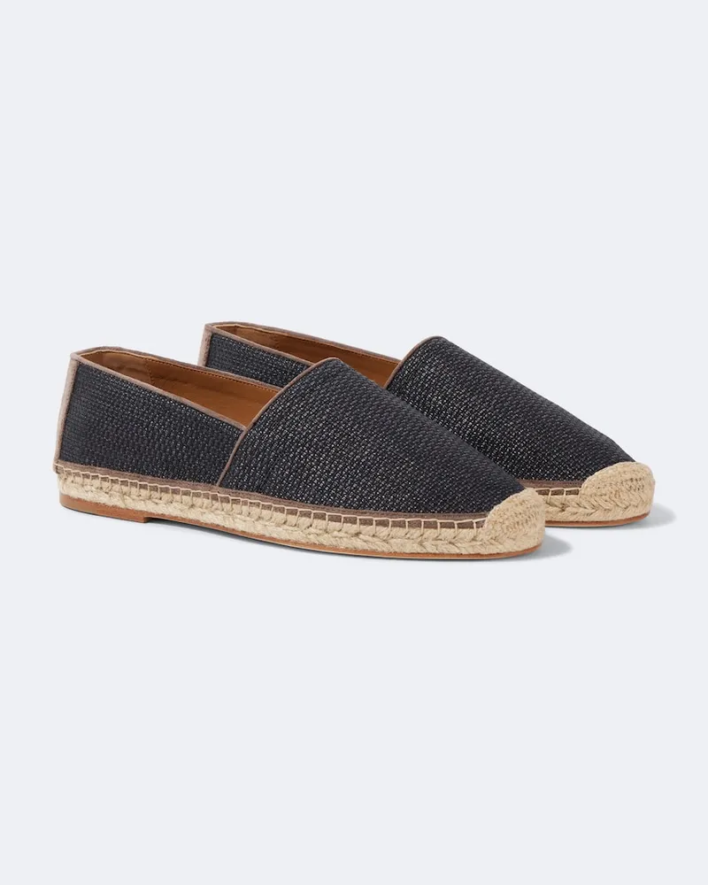Brunello Cucinelli Espadrilles aus Canvas Schwarz