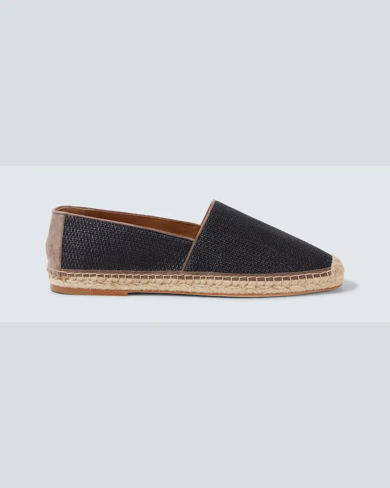 Brunello Cucinelli Espadrilles aus Canvas Schwarz