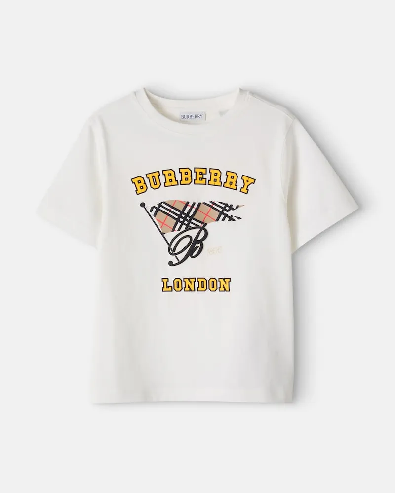 Burberry Bedrucktes T-Shirt aus Baumwolle Weiß