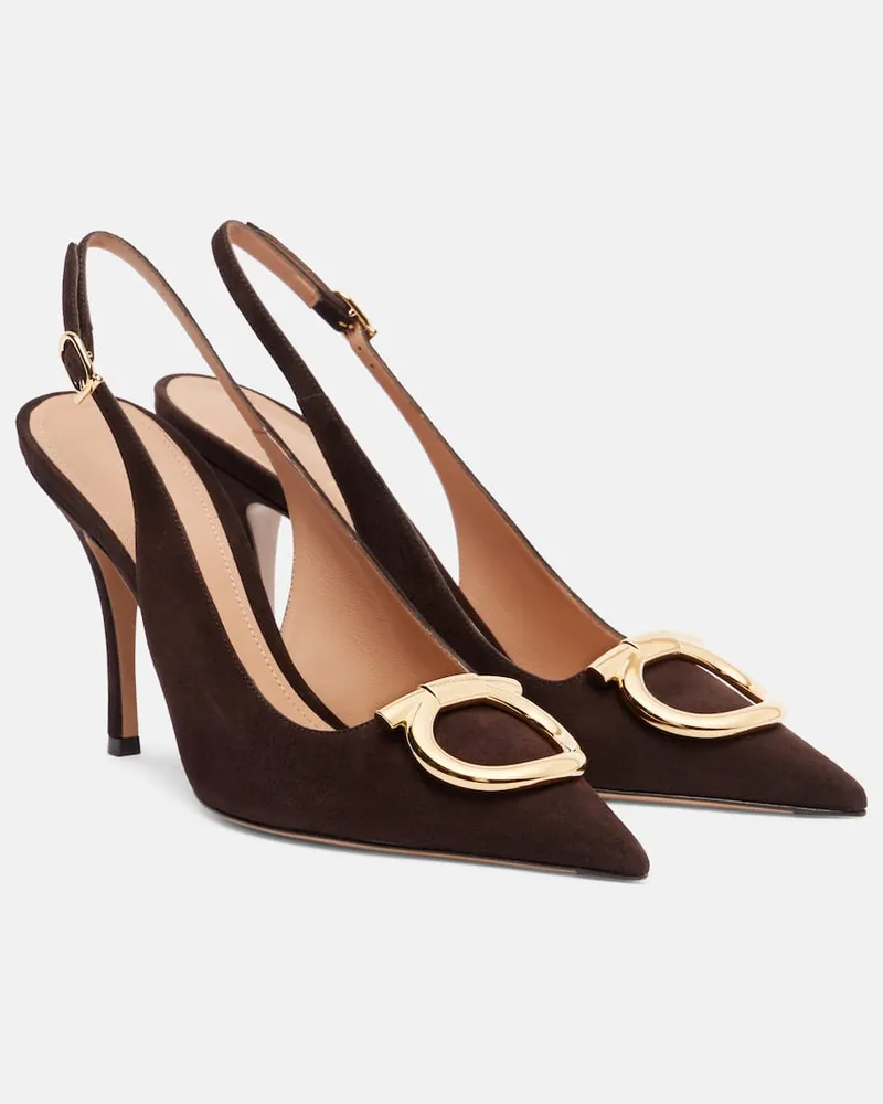Ferragamo Slingback-Pumps Sara Maxi Gancini Braun