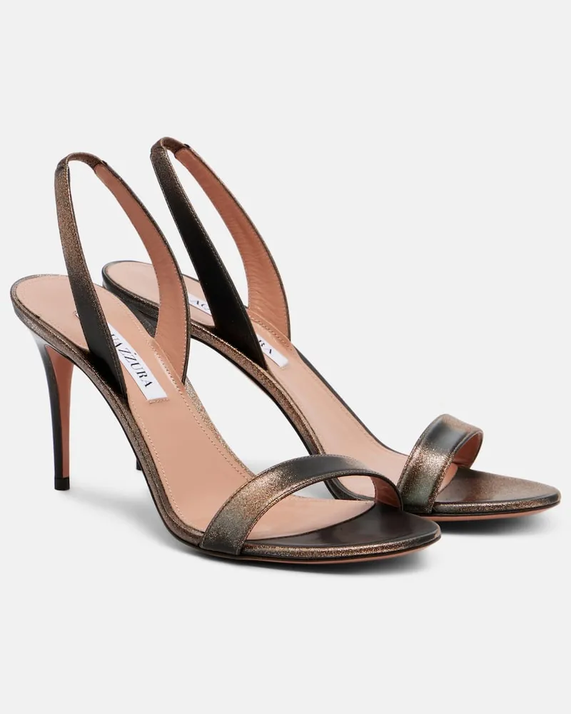 Aquazzura Slingback-Sandalen So Nude 85 aus Leder Braun