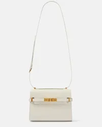 Saint Laurent Schultertasche Manhattan Mini aus Leder Weiss