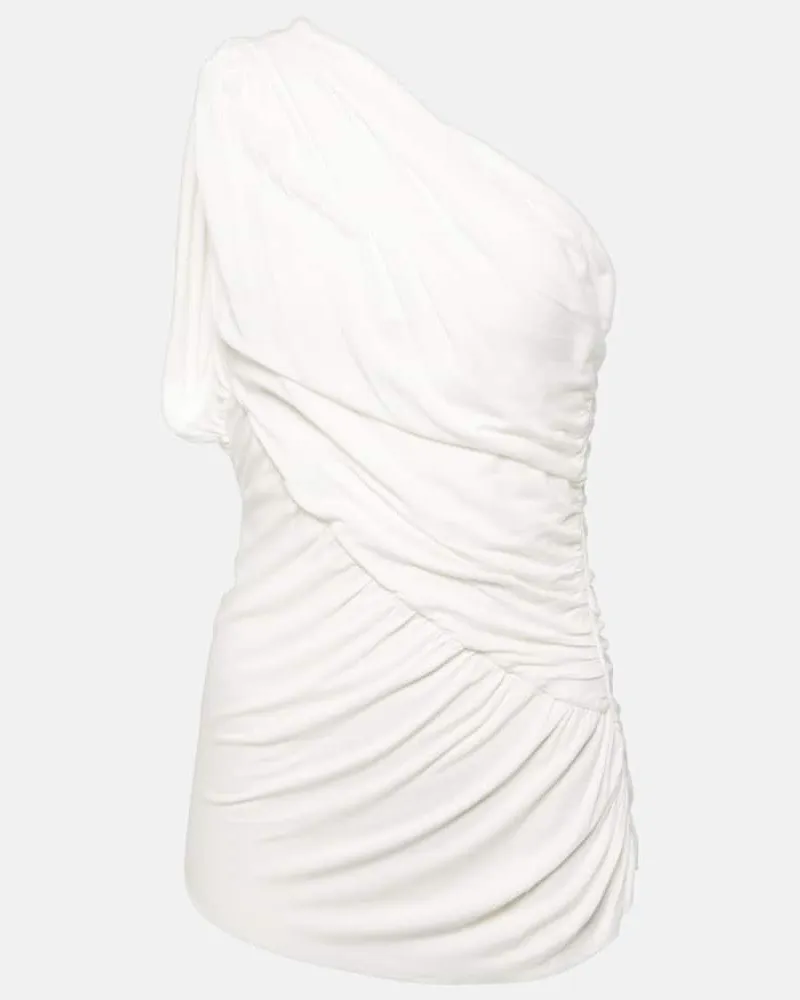 Rick Owens Lilies Top Amira aus Jersey Weiß