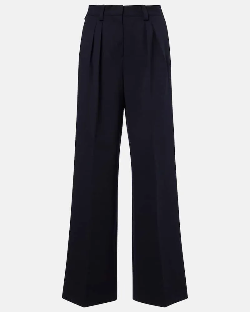 Max Mara Hose Molo aus einem Wollgemisch Blau