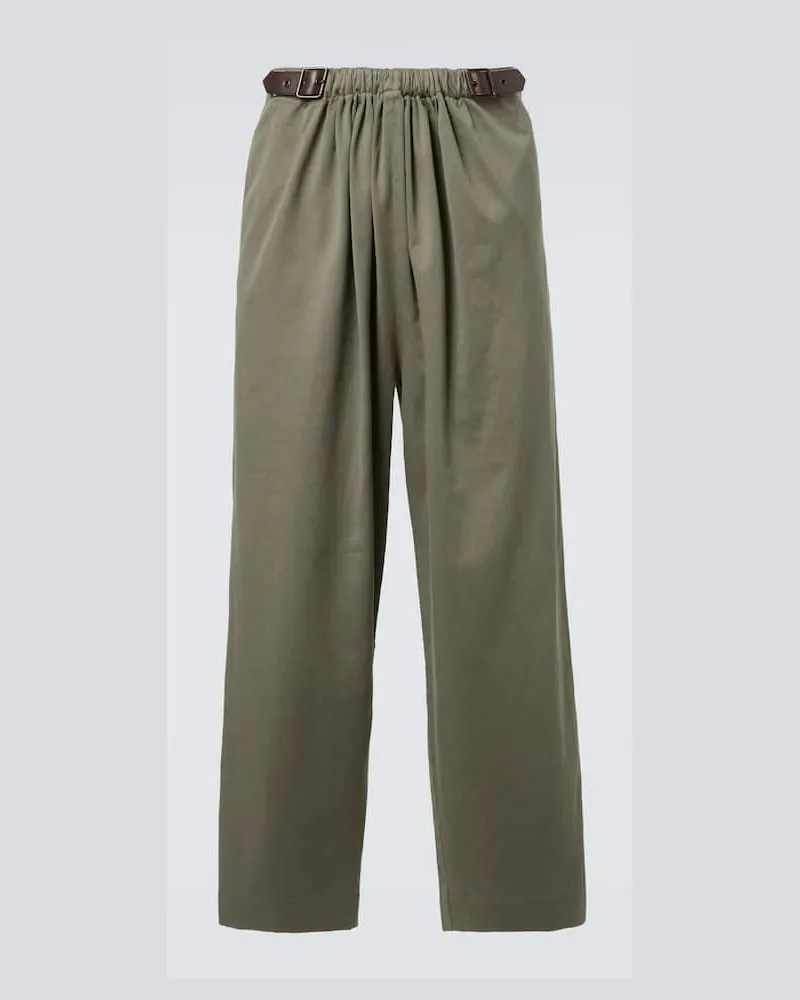 Loewe Gerade Hose aus Baumwolle Grün