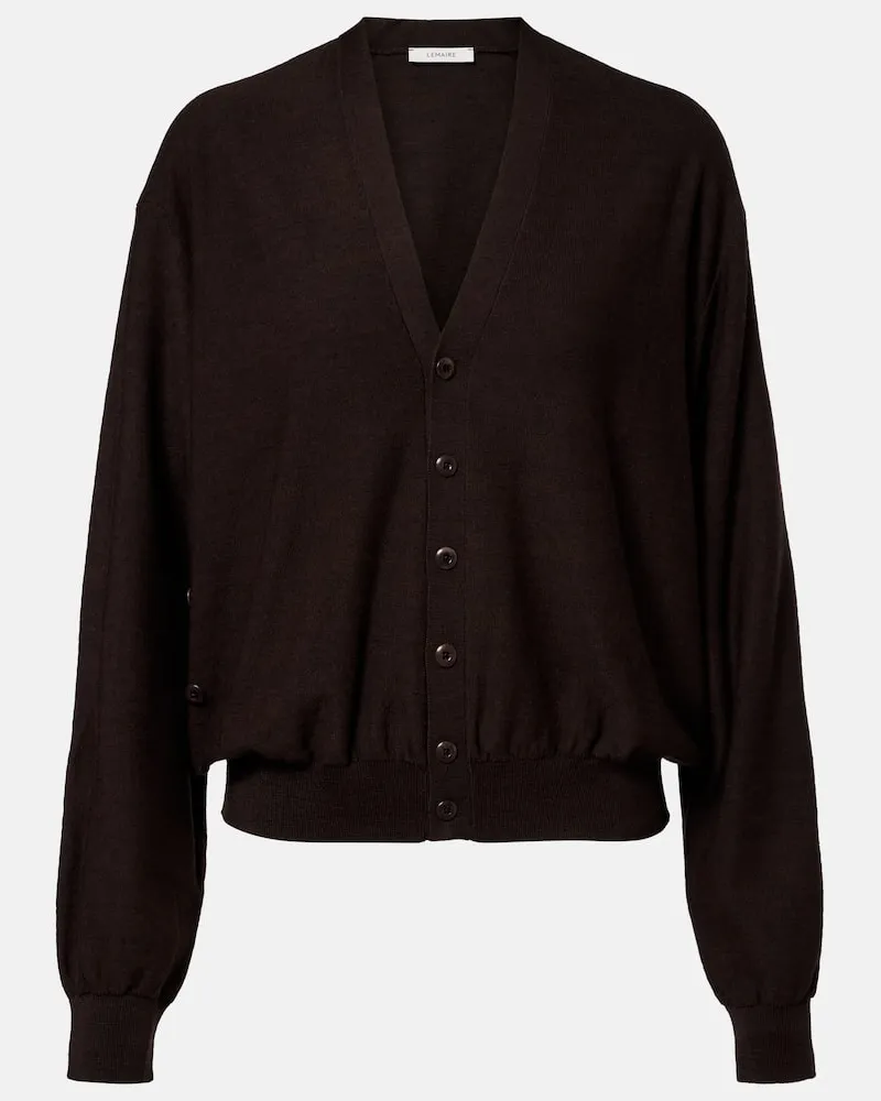 Christophe Lemaire Cardigan aus einem Wollgemisch Braun