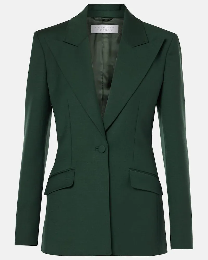 Gabriela Hearst Blazer Leiva aus Wolle Grün