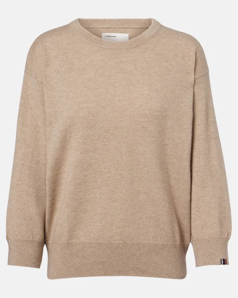 extreme cashmere Pullover Jewel aus Kaschmir Beige