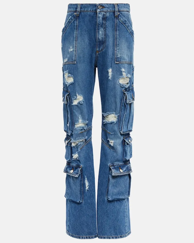 Dolce & Gabbana High-Rise Straight Jeans Blau