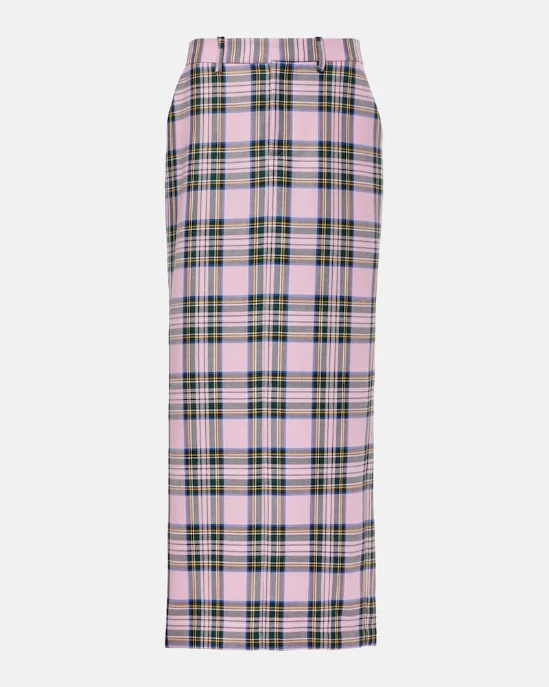 Area Midirock aus Wolle Rosa